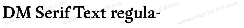 DM Serif Text regula字体转换